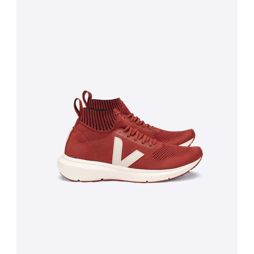 Men\'s Veja V-KNIT RICK OWENS MID Shoes Red | ZA 289PJJ